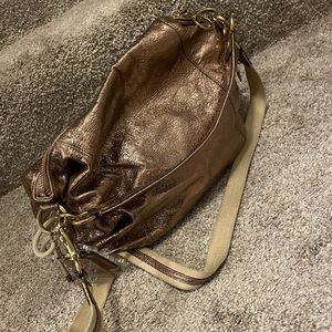 Gold Metallic Coach Purse